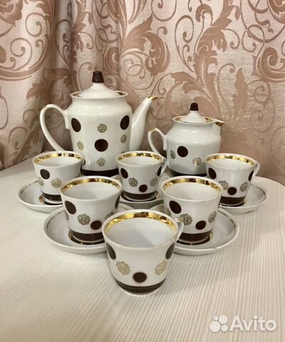 Сервиз кофейный с позолотой