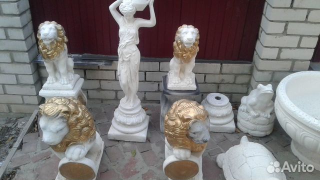 Садовые скульптуры из бетона и интерьерные гипс