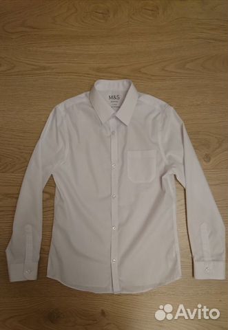 Рубашка школьная Marks&Spencer, 11-12, белая