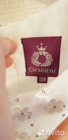 Платье нарядное белое Orsolini размер 128 Платье нарядное белое Orsolini размер 128