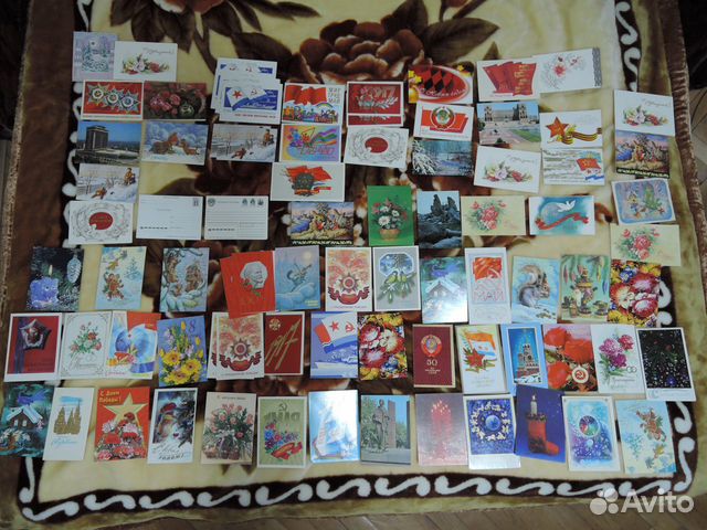 Почтовые карточки, открытки, СССР, Россия, 80 шт