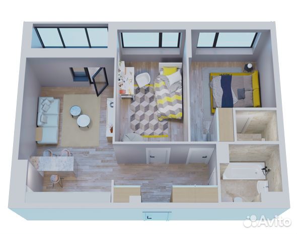 2-к квартира, 54.4 м², 10/12 эт. 2-к квартира, 54.4 м², 10/12 эт.