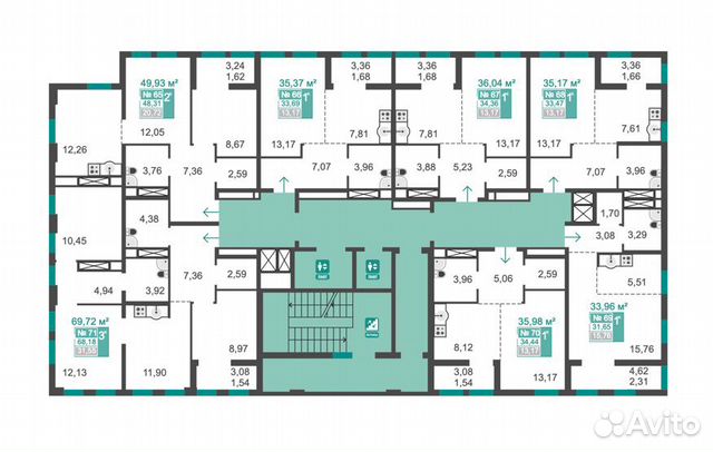 1-к квартира, 34 м², 9/15 эт.