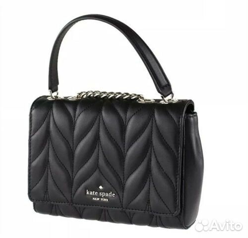 Черная стеганая сумка кроссбоди Kate Spade Черная стеганая сумка кроссбоди Kate Spade