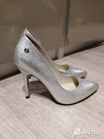 Туфли женские серебро кожа 37-38 Туфли женские серебро кожа 37-38