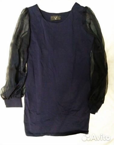 Продам коктейльное платье синего цвета