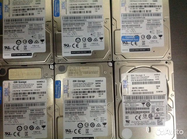 HDD SAS/SATA 146Gb-2Tb 5.4к-7.2к-10к-15k 2.5, 3.5