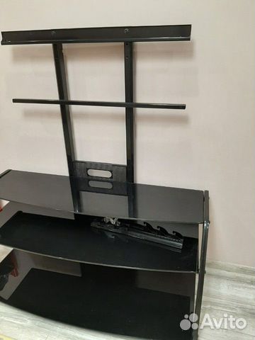 Полка напольная для телевизора с кронштейном