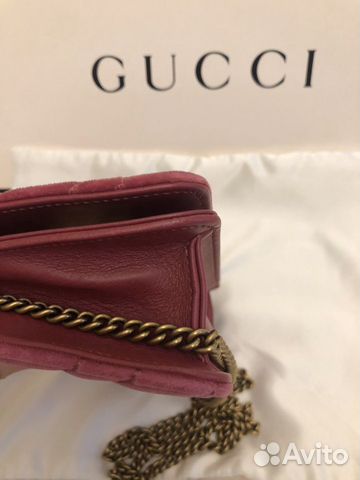Клатч Gucci бархатный Marmont mini