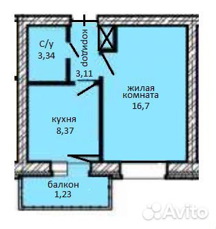 1-к квартира, 31.5 м², 8/11 эт. 1-к квартира, 31.5 м², 8/11 эт.