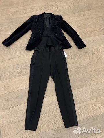 Костюм брючный,брюки и бархатный пиджак Zara,топhm