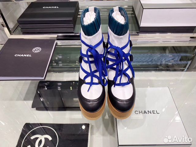 Ботинки Chanel полусапожки сапоги на танкетке Ботинки Chanel полусапожки сапоги на танкетке