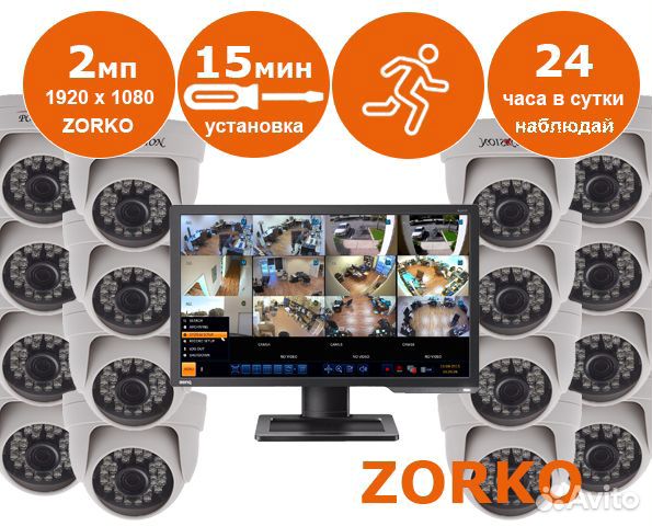 Видеонаблюдение комплект zorko IP № 476 Видеонаблюдение комплект zorko IP № 476