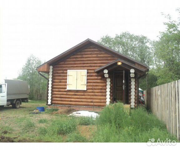 Сруб бани из оц.бревна 6 на 6 м. Зимний лес Сруб бани из оц.бревна 6 на 6 м. Зимний лес