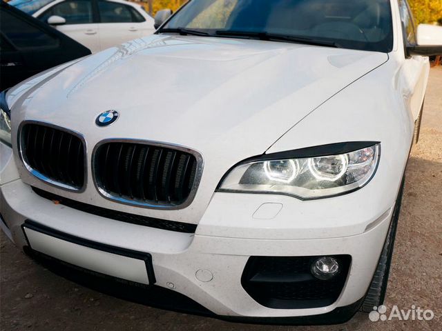 Накладки реснички на передние фары LED BMW X6 E71 Накладки реснички на передние фары LED BMW X6 E71