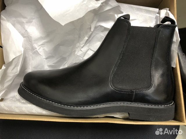 Черные кожаные ботинки челси ASOS design