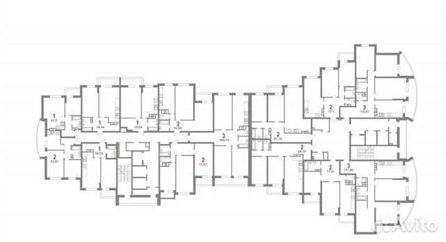 2-к квартира, 52.7 м², 8/25 эт.