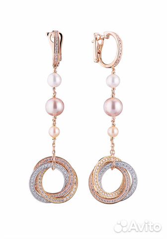 Cartier Trinity de Cartier Pearl Diamond Gold Earr