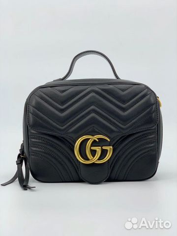 Новая женская сумка мессенджер кожа Gucci черная Новая женская сумка мессенджер кожа Gucci черная