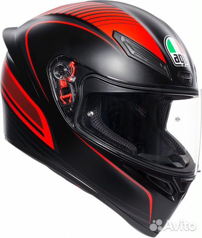 Шлема интеграл AGV K1 multi warmup matt black/RED Шлема интеграл AGV K1 multi warmup matt black/RED