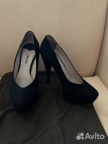 Замшевые туфли Miu Miu