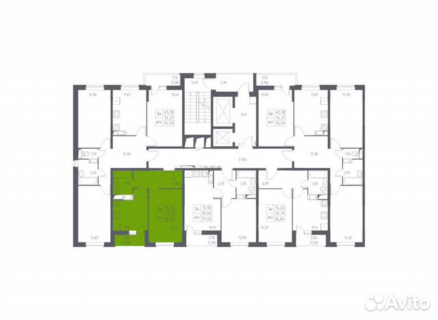 1-к квартира, 36 м², 15/17 эт. 1-к квартира, 36 м², 15/17 эт.