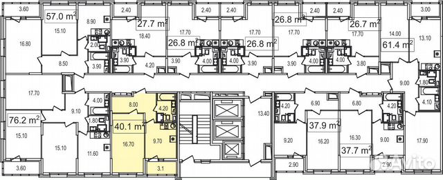 1-к квартира, 40.1 м², 7/25 эт. 1-к квартира, 40.1 м², 7/25 эт.
