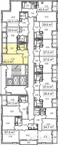 1-к квартира, 40.3 м², 6/25 эт. 1-к квартира, 40.3 м², 6/25 эт.