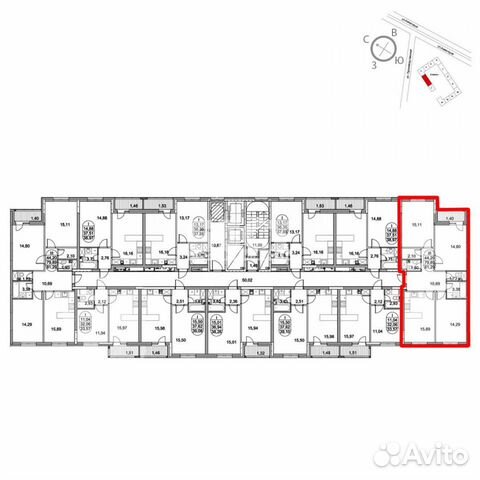 3-к квартира, 81.3 м², 2/11 эт.