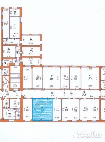 Помещение свободного назначения, 42.3 м²