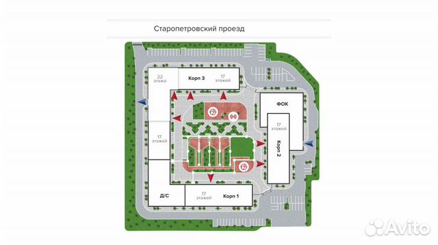 2-к квартира, 61.5 м², 5/17 эт. 2-к квартира, 61.5 м², 5/17 эт.