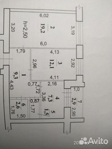 2-к квартира, 53.5 м², 6/12 эт. 2-к квартира, 53.5 м², 6/12 эт.