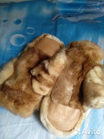 Варежки из стриженного меха Рекса и куницы