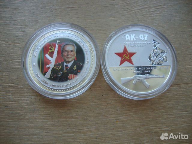 О-ва Кука 2 доллара x2 2007 Набор Калашников ак-47