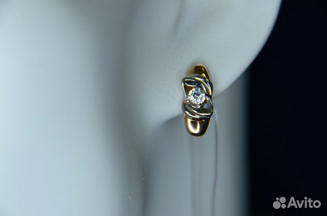 Золотые серьги с Swarovski. Новые Золотые серьги с Swarovski. Новые