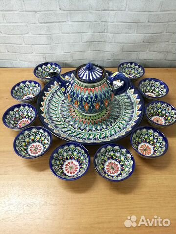 Риштанская керамика (комплект посуды)