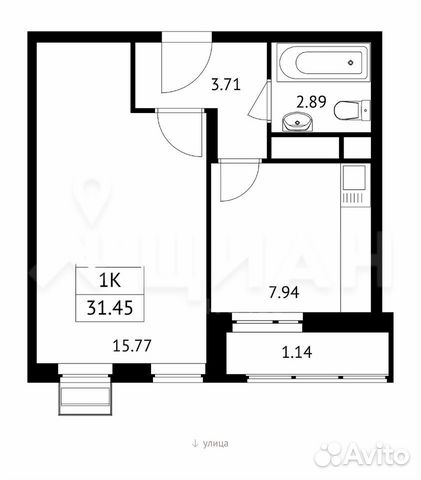 1-к квартира, 31.5 м², 10/13 эт.