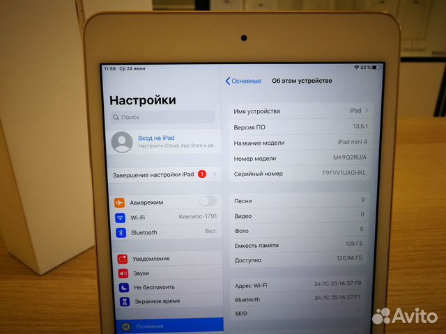 iPad mini 4 Gold Wi-Fi Only 128 GB (252)