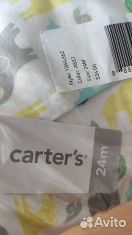 Бодики с длинным рукавом Carters Бодики с длинным рукавом Carters