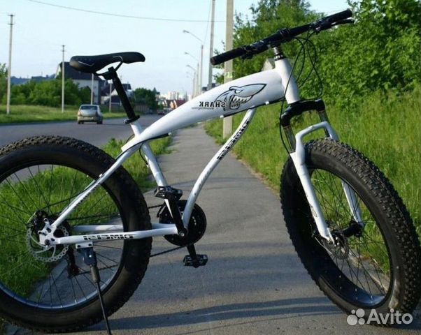 Велосипед Фэтбайк GreenBike Белый Акула