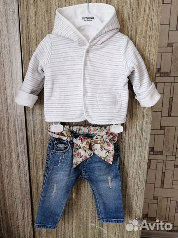 Брендовые толстовка и джинсы zara на девочку(3-7ме Брендовые толстовка и джинсы zara на девочку(3-7ме