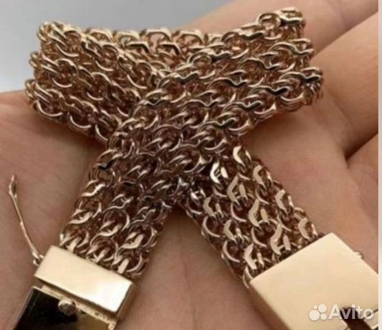 Золотой браслет Бисмарк тройной Золотой браслет Бисмарк тройной