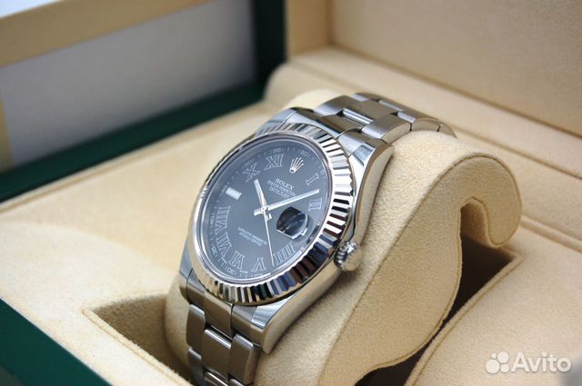 Часы Rolex Datejust II 41mm Black Roman Dial