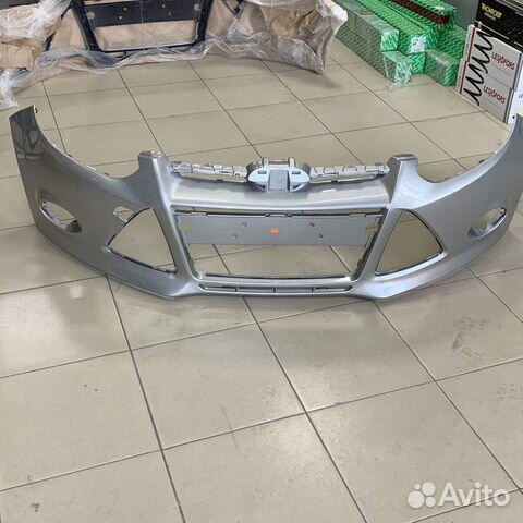 Бампер ford focus 3 серебристый