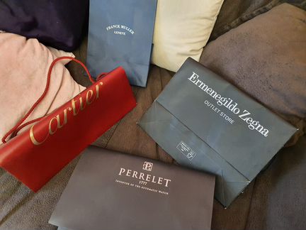 Ориг. пакеты E Zegna, Perrelet, Cartier