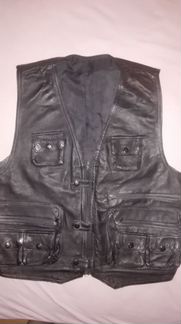 Жилет кожаный