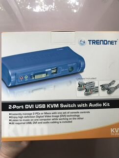 Trendnet 2х портовый DVI KVM TK-204 UK