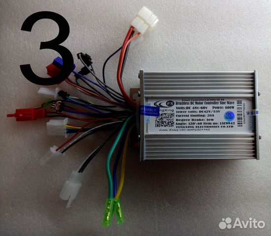 Контроллеры синусные 48/60v/600w E- самокатов