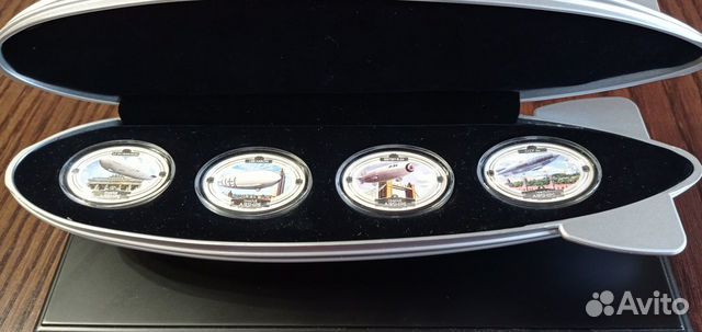 Монеты Фиджи Набор Дирижабли Серебро