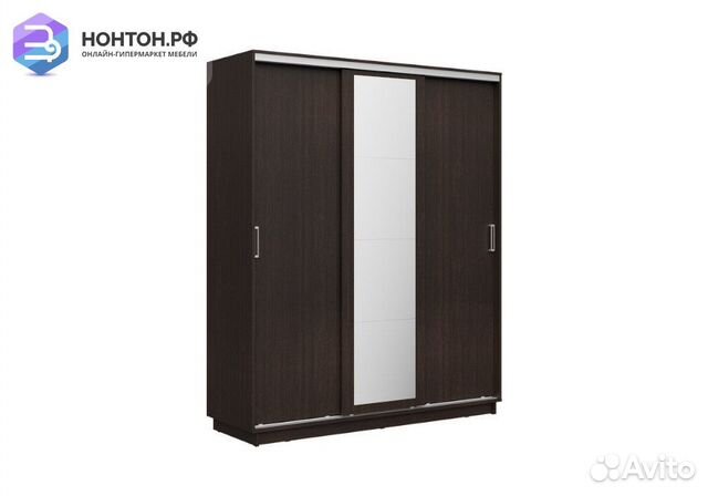 Шкаф-купе 3-х дверный Simple с зеркалом венге